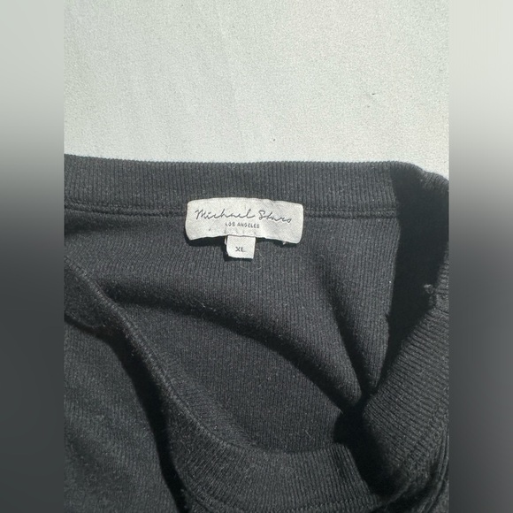 Michael Stars Wren Side Ruched and Side Slit Sleeveless Midi Black Dress - Picture 5 of 6